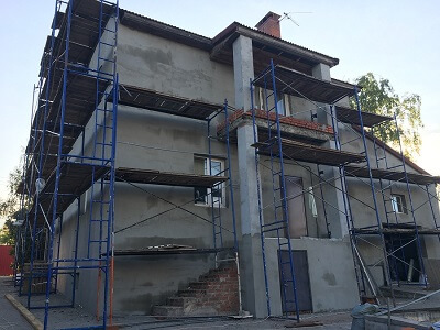 Отделка фасада частного дома в Марьиной Горке