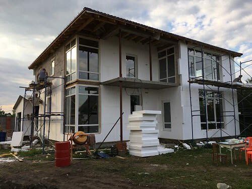 Утепление пенопластом наружных стен в Марьиной Горке
